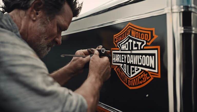 applying large harley decals