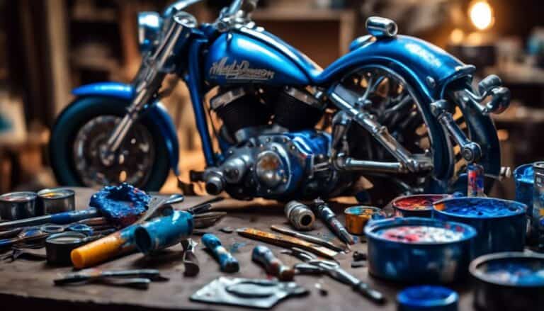 painting harley davidson motorcycles